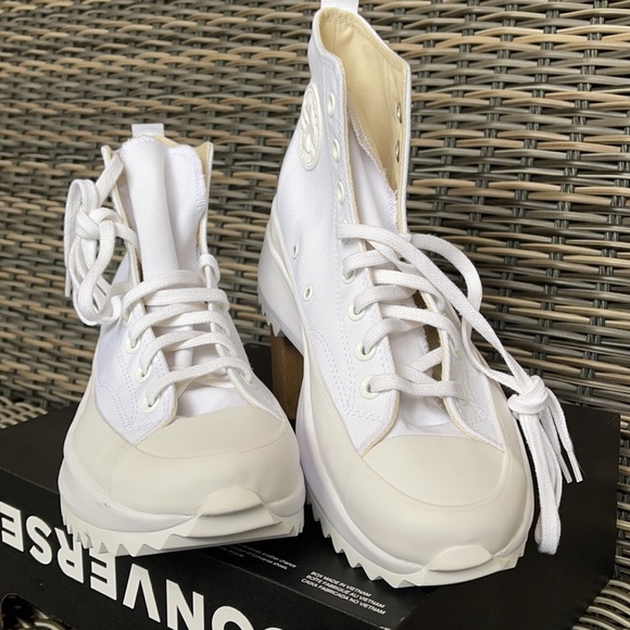 Converse Chuck Taylor All Star Run Star Hike Hi White/White WMNS Triple White - Picture 8 of 16